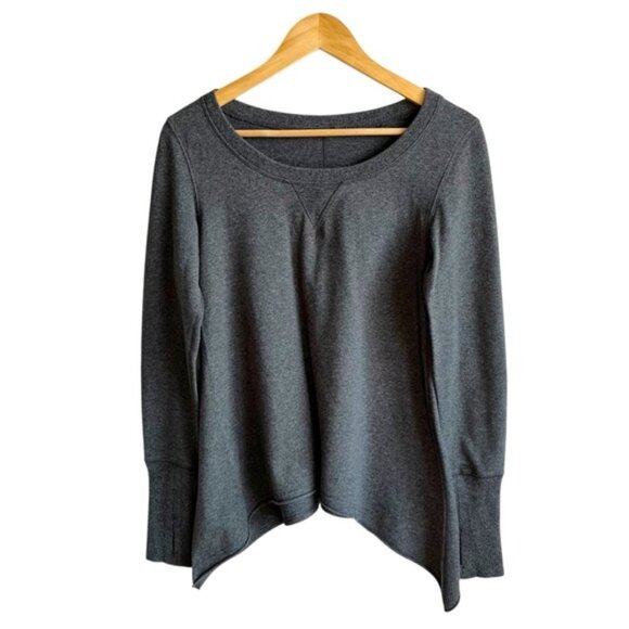 Lululemon Tea Lounge Pullover Size 6 Heathered Coal Gray - Picture 2 of 8